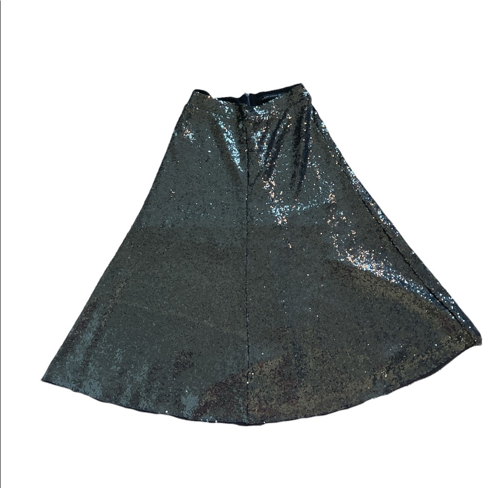 Green Zara Sequin Maxi Skirt